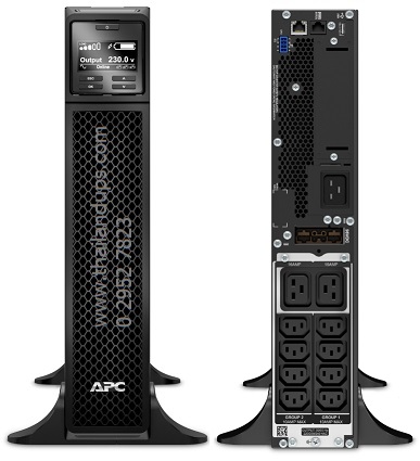 APC Smart-UPS On-Line, 3kVA, Tower, 230V, 8x C13+2x C19 IEC outlets, SmartSlot, Extended runtime, W/O rail kit - SRT3000XLI